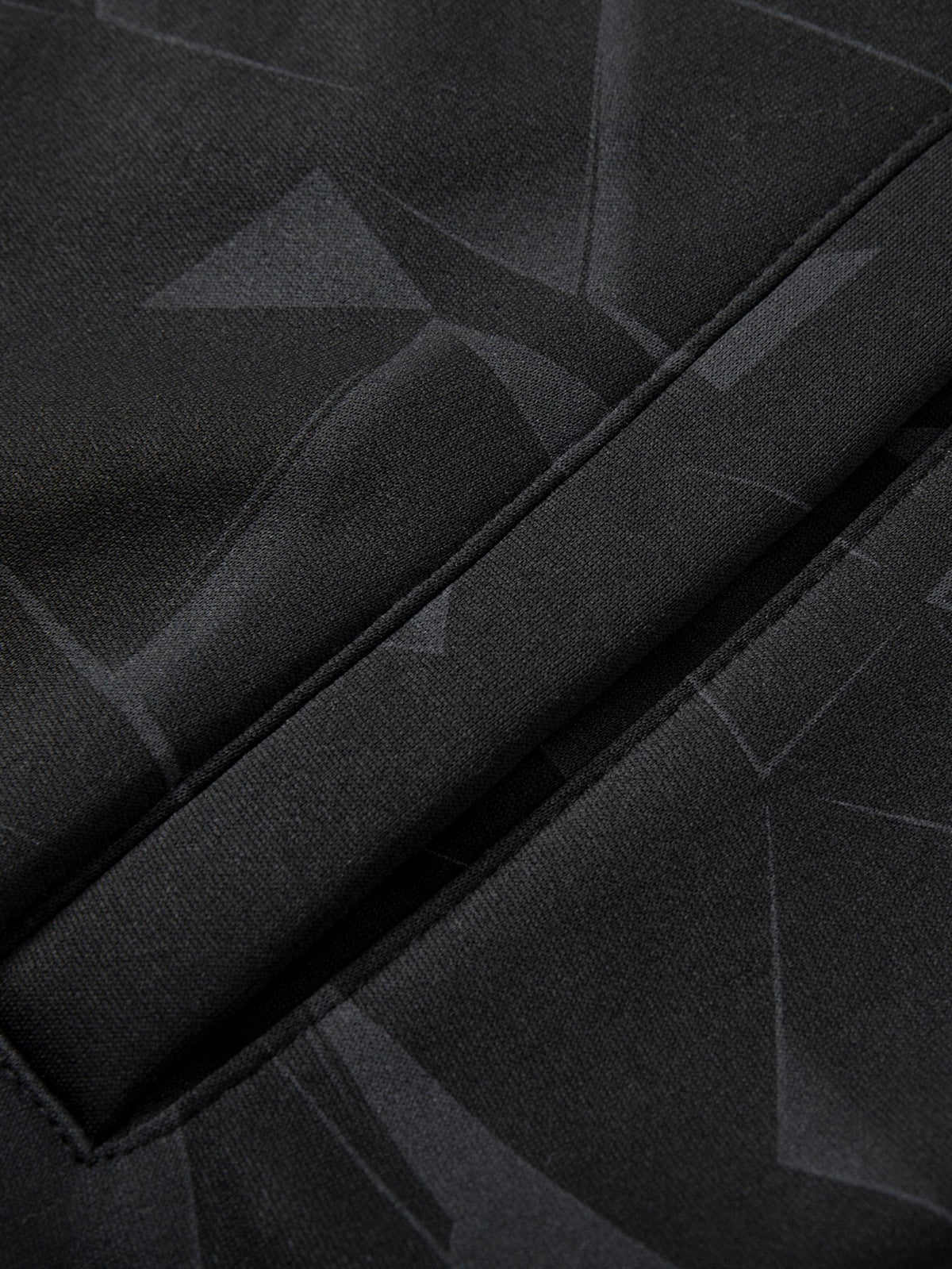 Teddy Lined Geometric Print Baseball Jacket