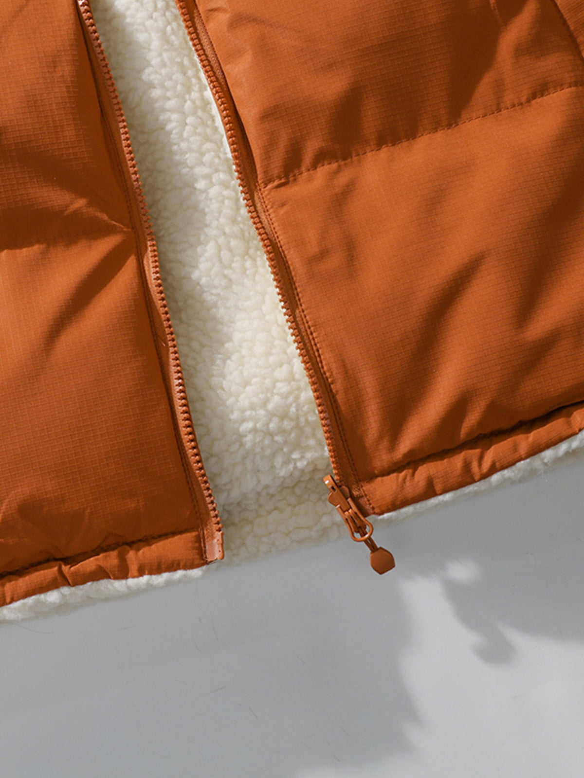 Reversible Teddy Puffer Coat