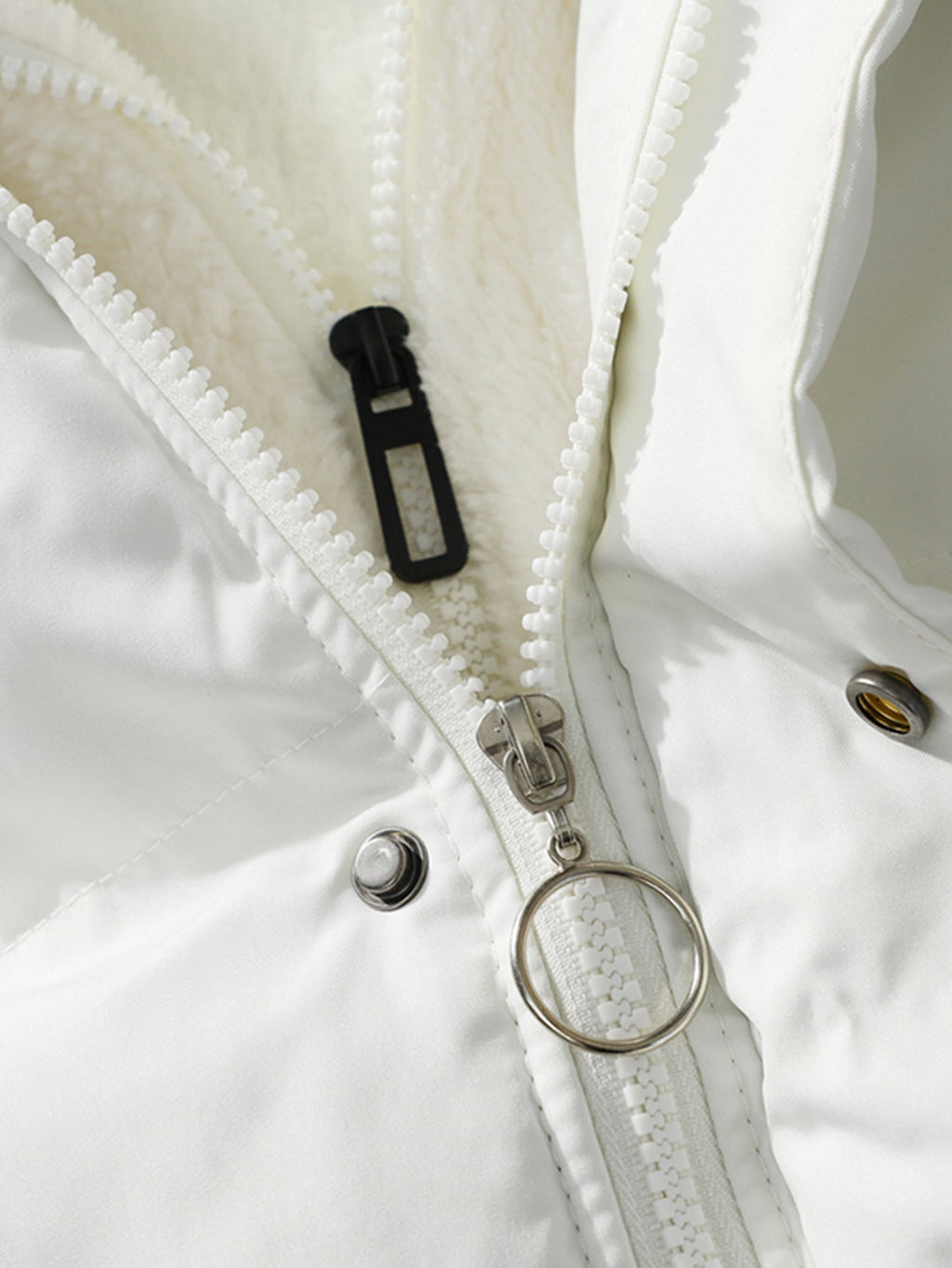 2 In 1 Teddy Hooded Puffer Coat