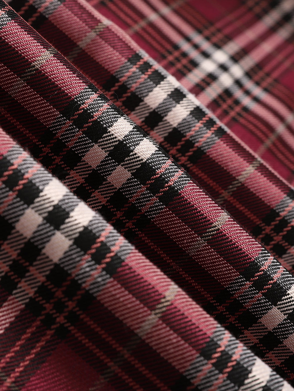 Relaxed Fit Reversible Plaid Lined Hoodie