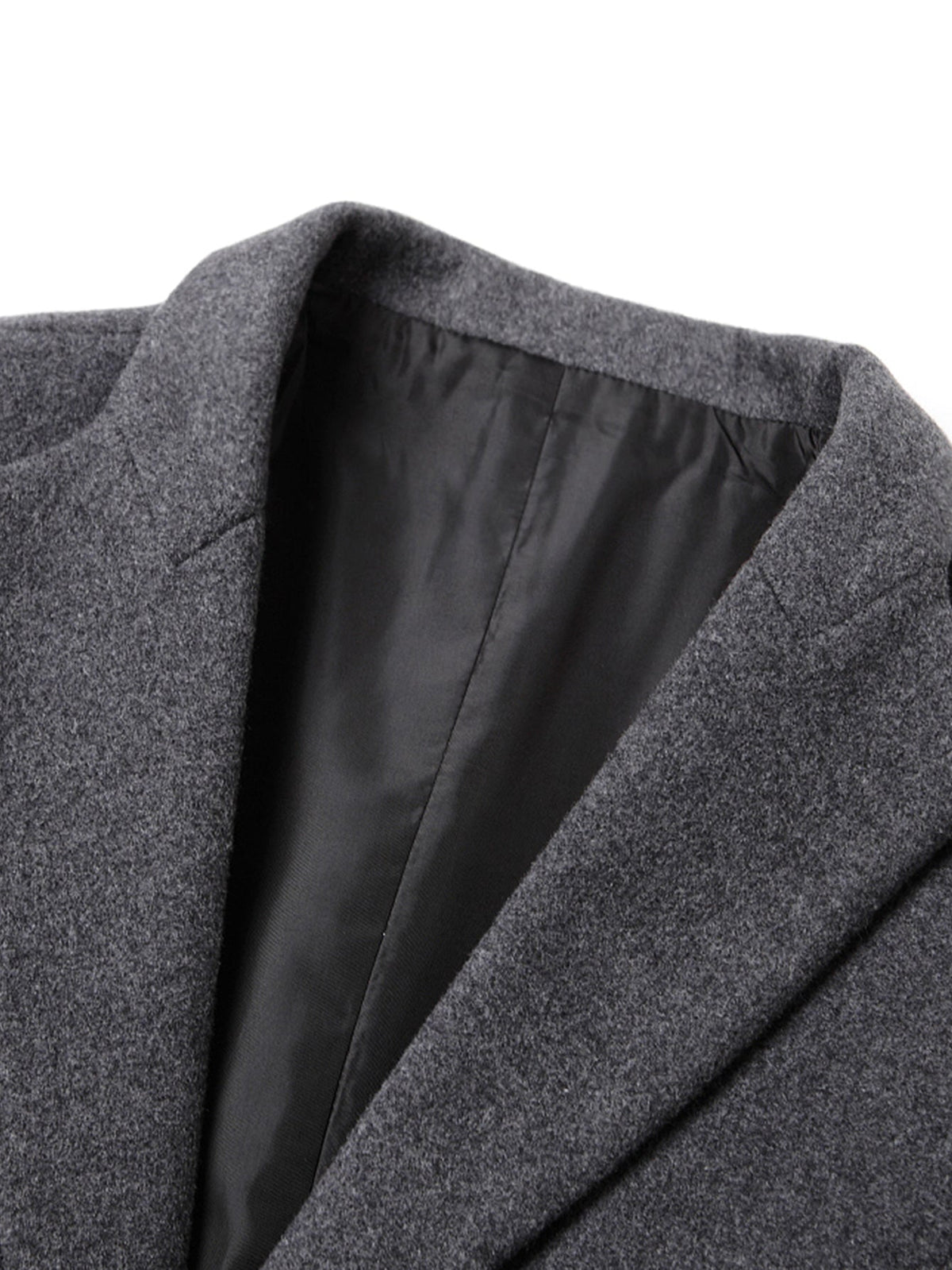 Notch Lapel Wool Blend Overcoat