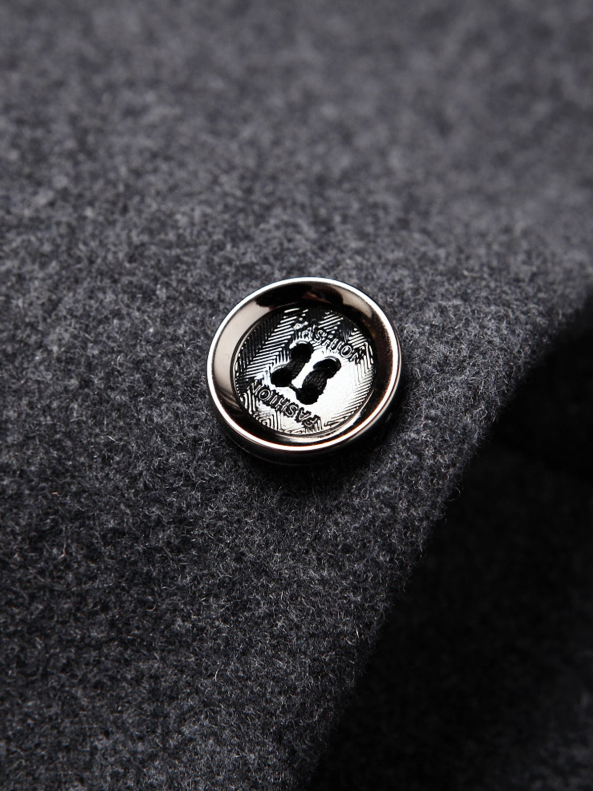 Notch Lapel Wool Blend Overcoat