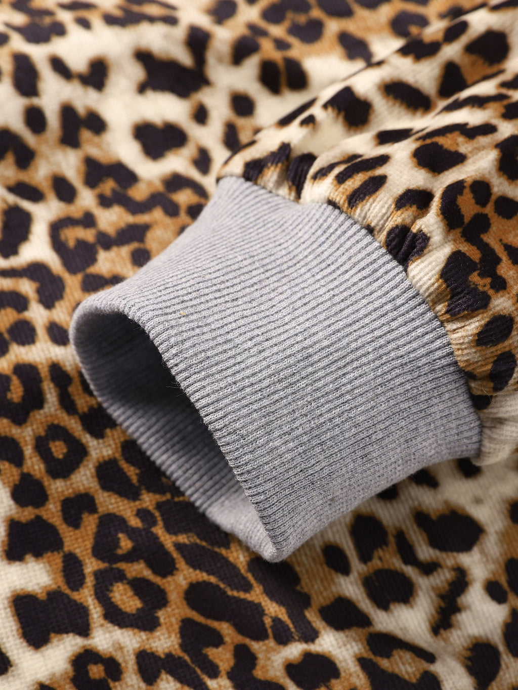 Wendbarer Kapuzenpullover im Relaxed Fit mit Leopardenfutter