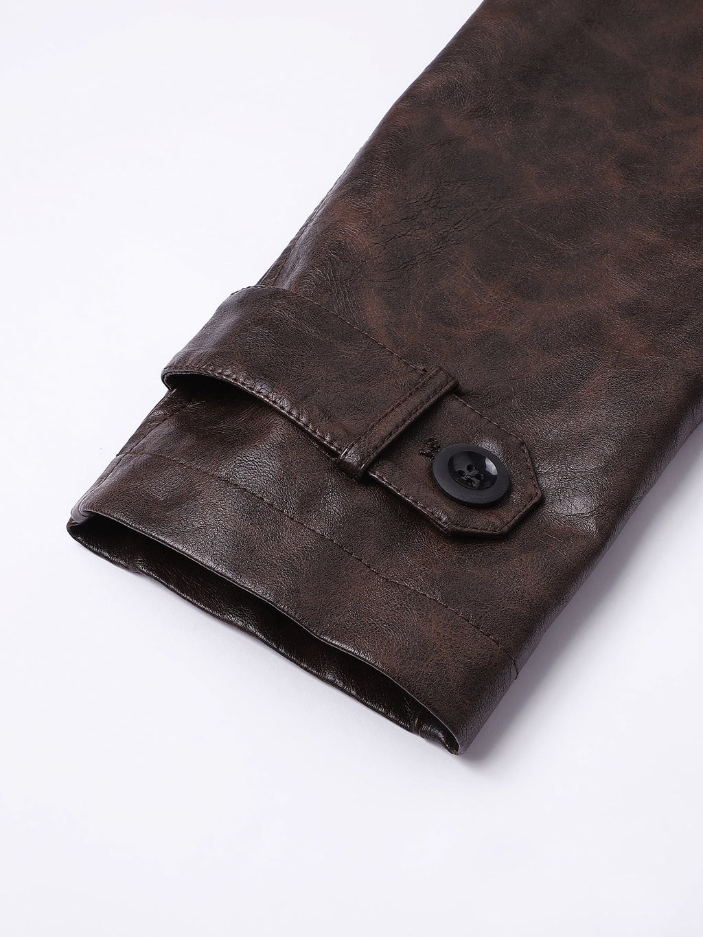 Long Line PU Leather Trench Coat