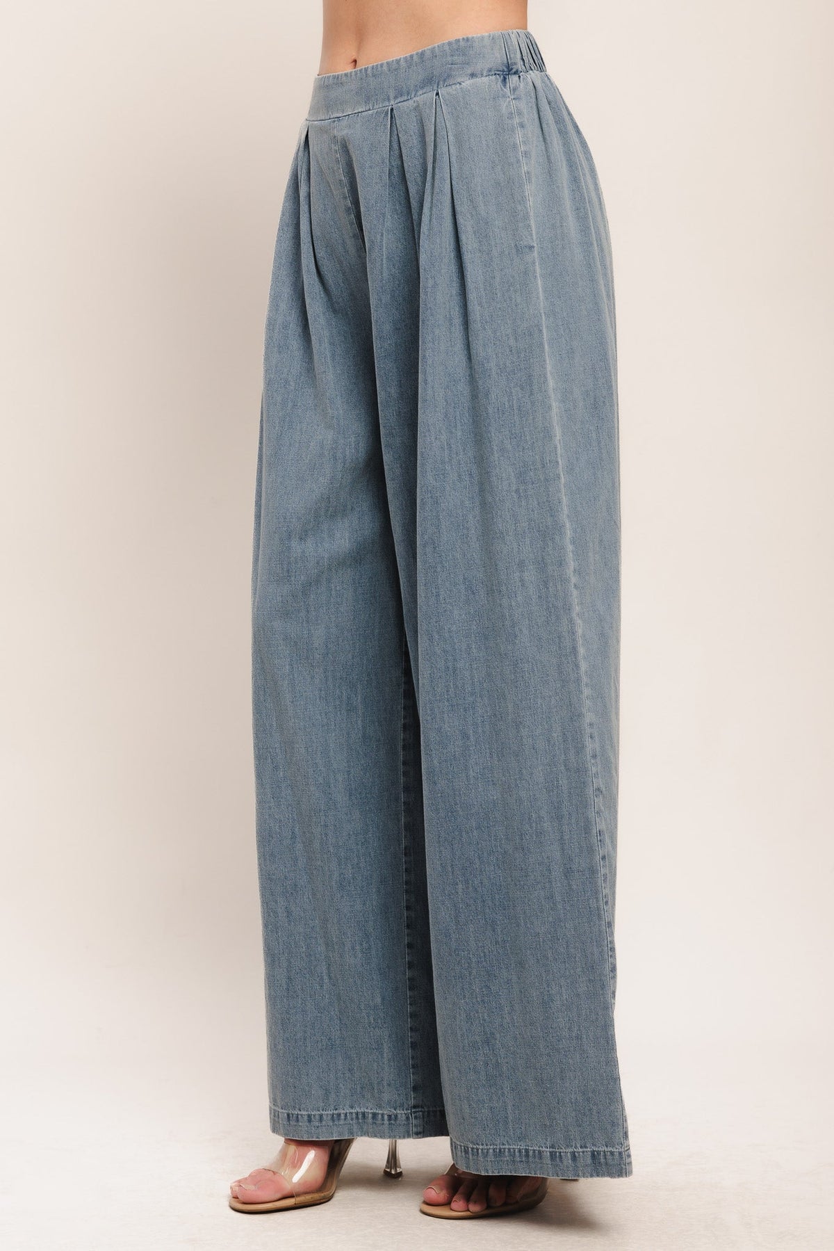 Relaxed Drape Lightweight Denim Pants