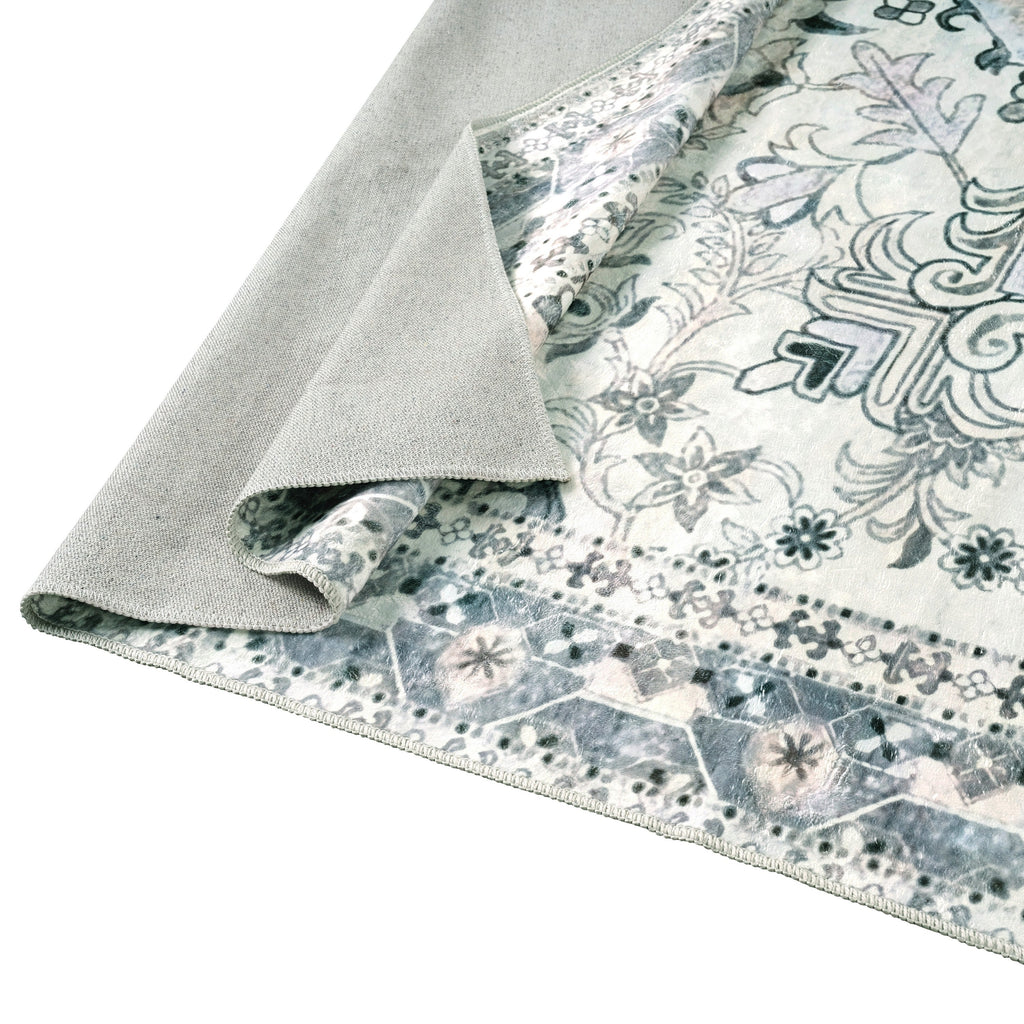 Kathy Ireland Soft Brushed Flannel Washable Rug With Latex Back