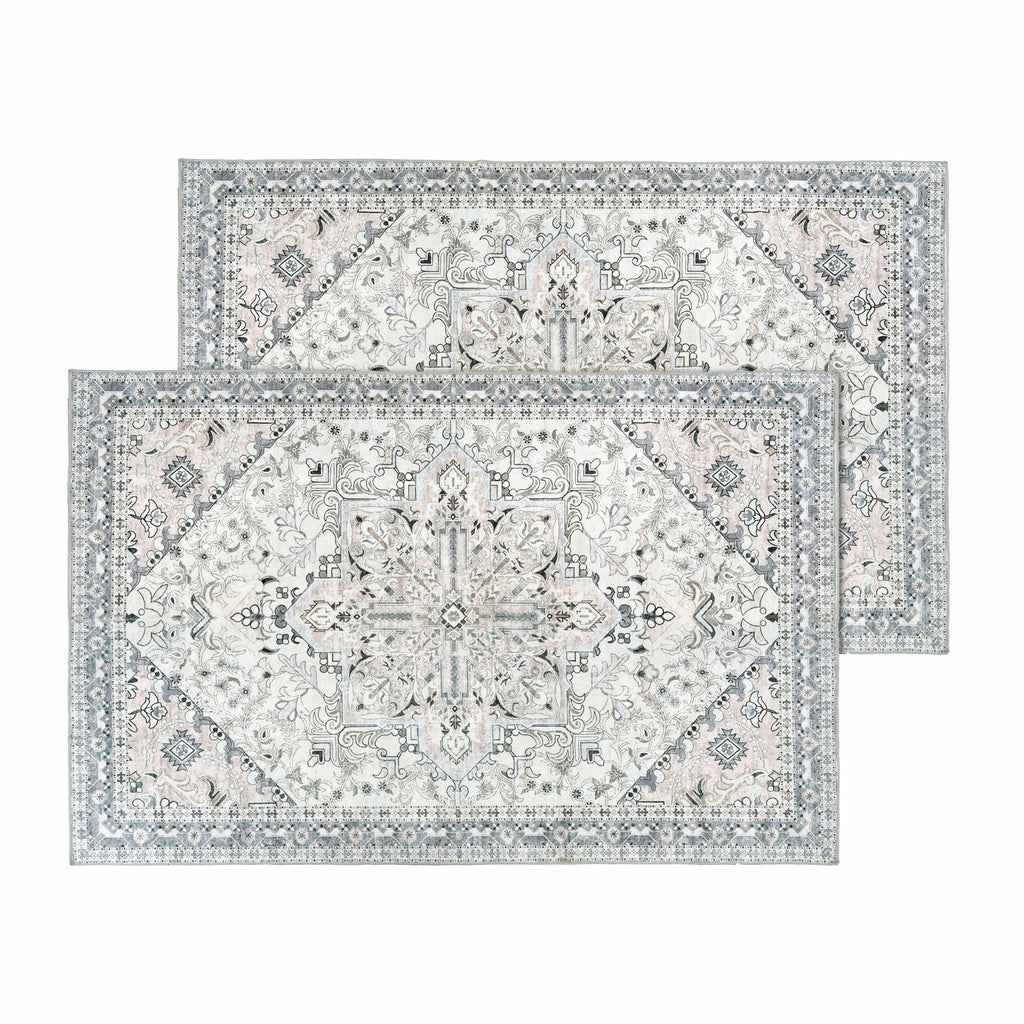 Kathy Ireland Soft Brushed Flannel Washable Rug With Latex Back