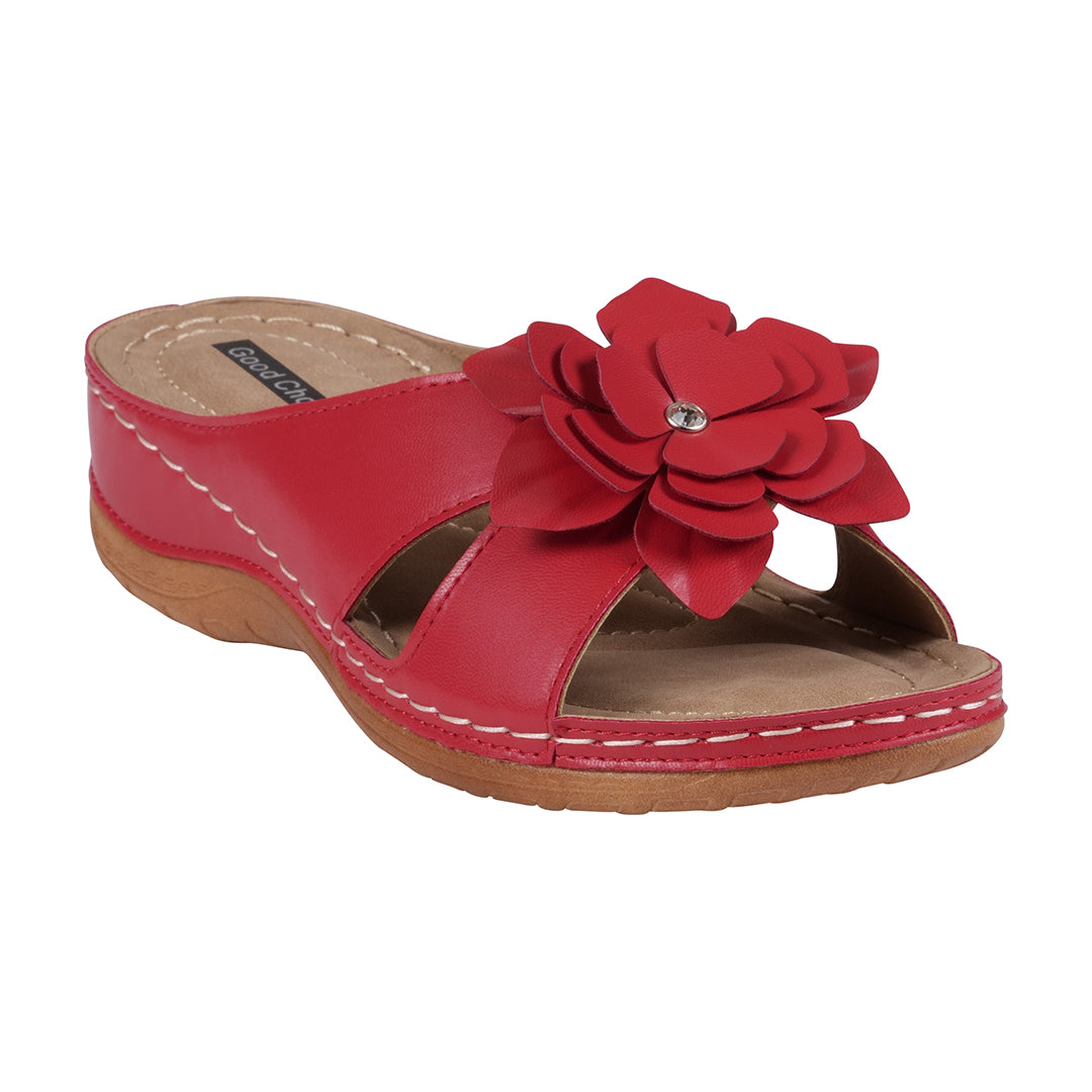 Women's Joy Coral Flower Flat Sandals
