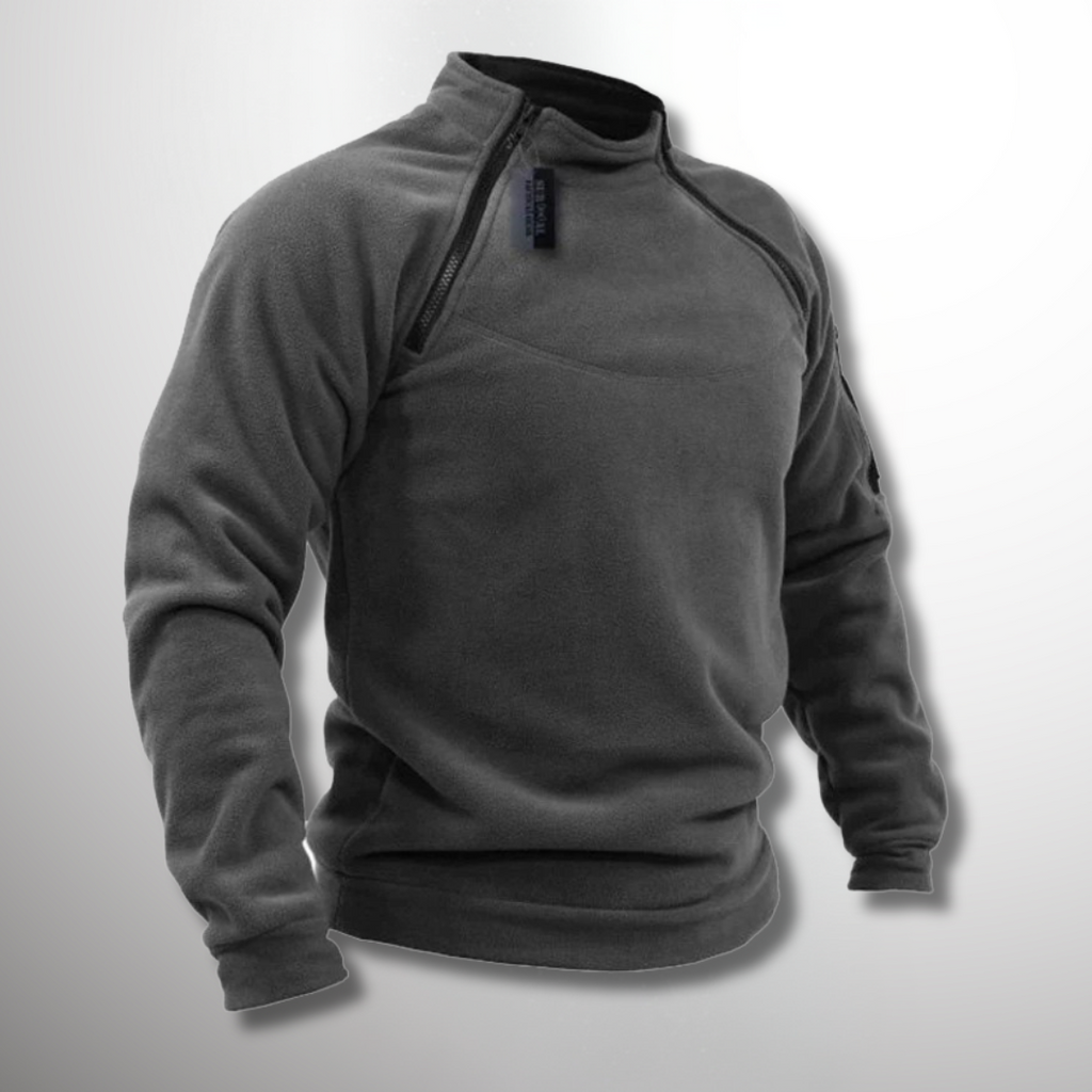 Ronan | Stehkragen-Pullover mit kurzem Reißverschluss