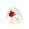 Cremehase mit Rose