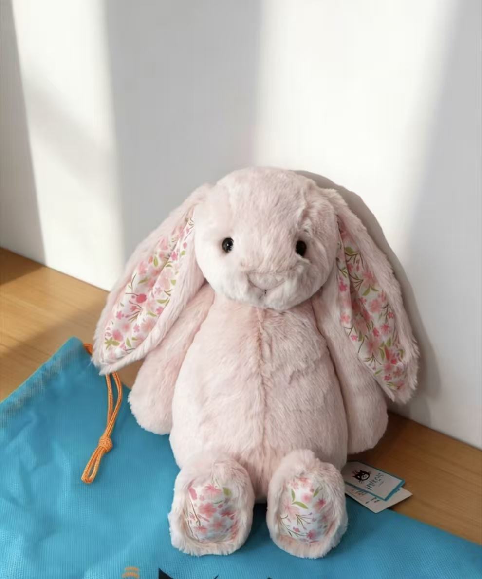 Jellycat Blossom Blush Bunny Cherry - Medium 31cm Floral Plush Toy & Stock in Sydney