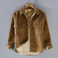 Rupert | Warme gerippte Strickjacke mit Knopfleiste