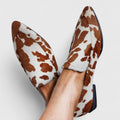 Renna | Comfortable Cow Print Slip-On Loafer