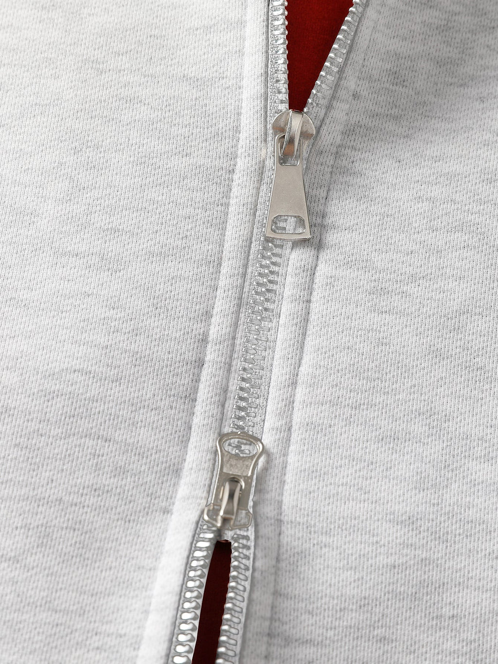 Contrast Lined Full Zip Hoodie