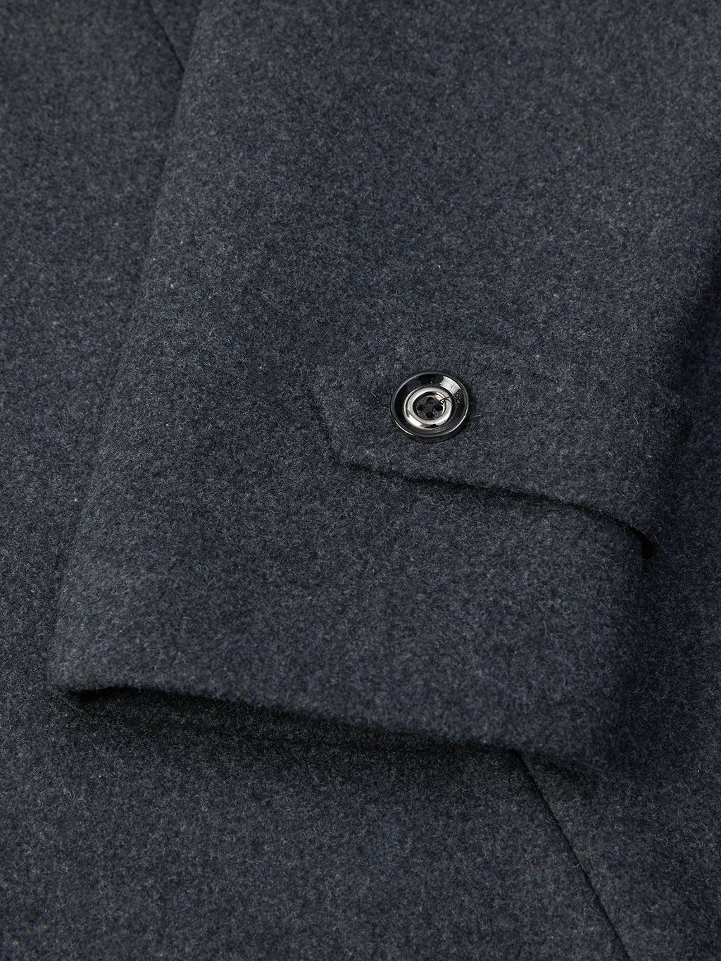 Detachable Scarf Notch Lapel Wool Overcoat