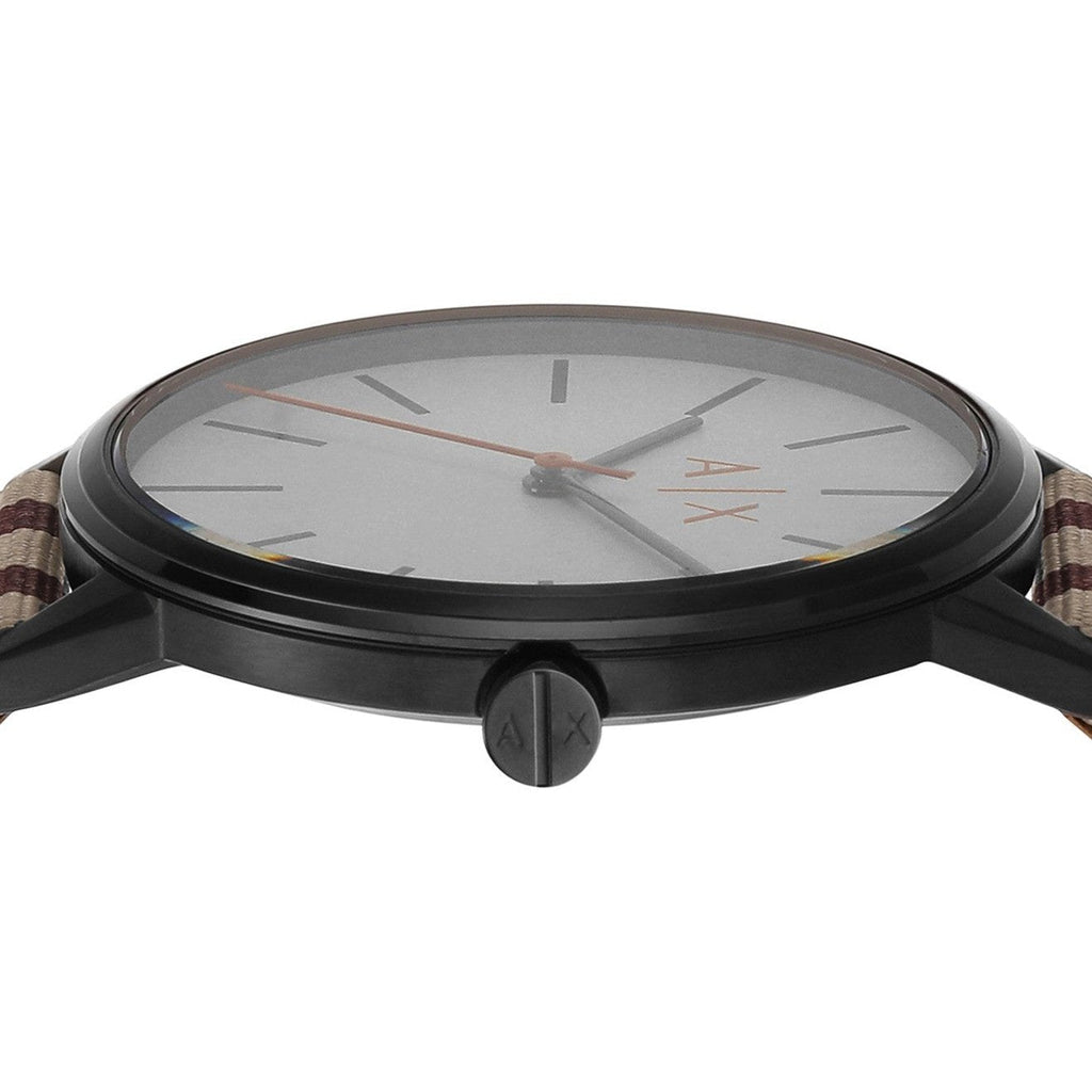Armani Exchange Cayde AX2722 Herren-Analog-Uhr – Graues Zifferblatt mit passendem grauem Edelstahlarmband
