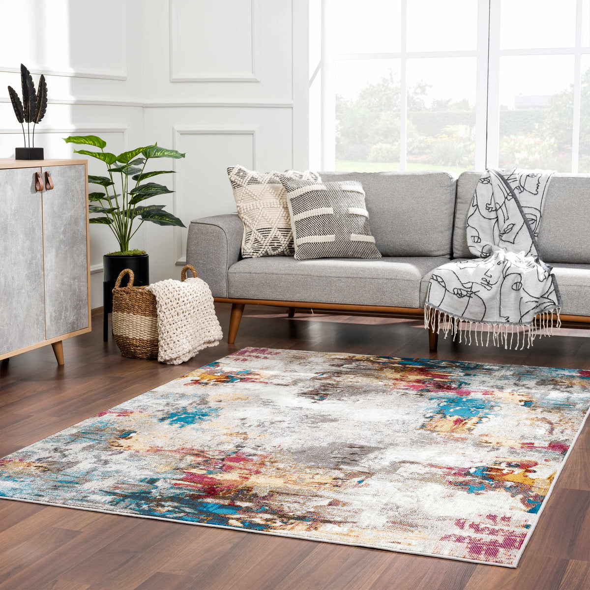 Mardin Abstract Area Rug - Clearance