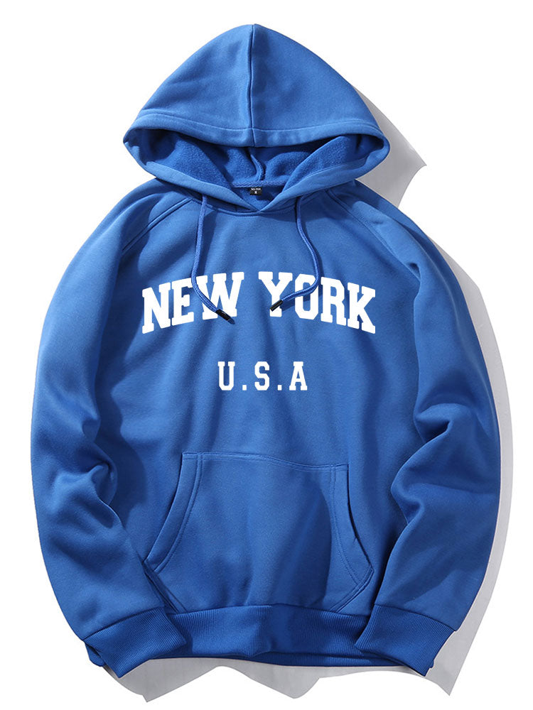 New York Letter Graphic Hoodies