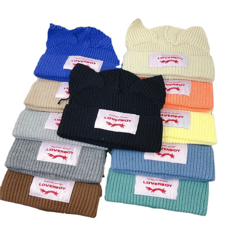 Cute Cat Ears Knitted Beanie - view 5