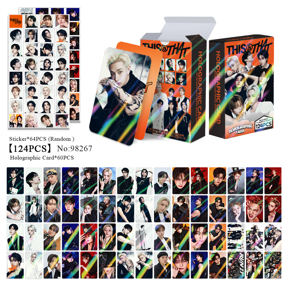124pcs SKZ This & That Holographic Photocard Sticker - view 3