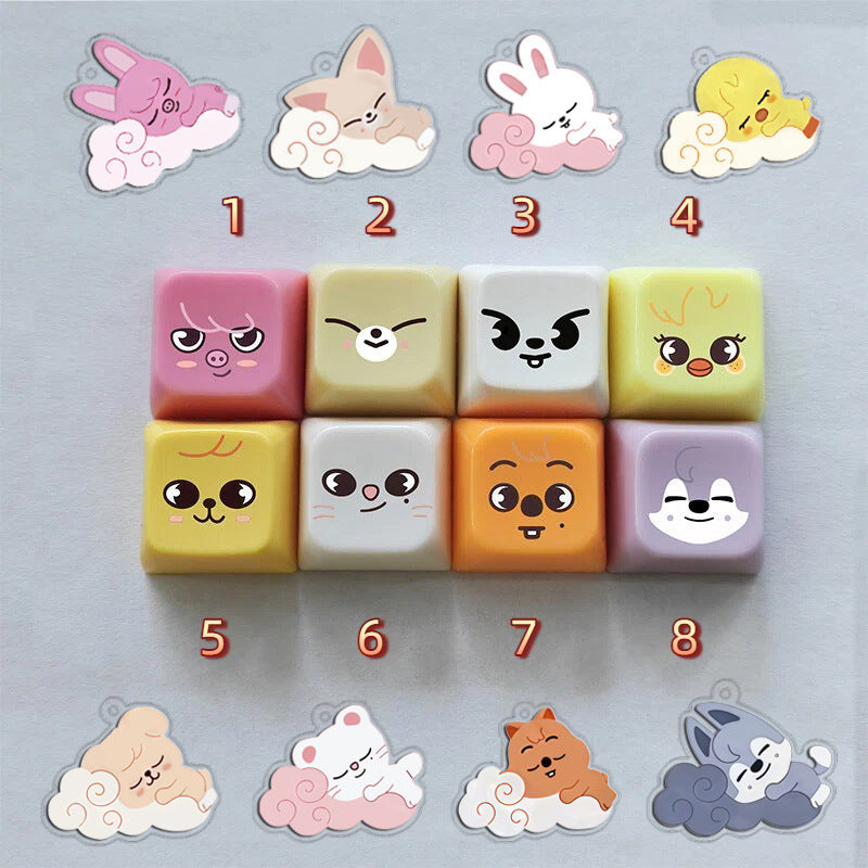 SKZ Luminous KeyCap Pendant Keychain - Stray Kids merch