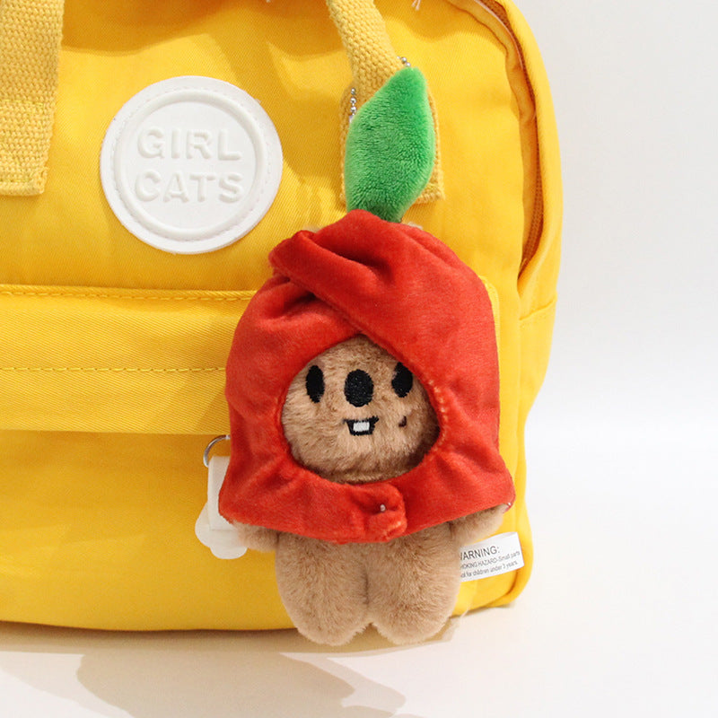 SKZOO Apple Hood Plush Pendant - Han Quokka