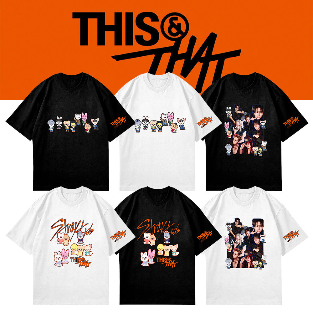 SKZ This & That Cartoon Print T-Shirt - Stray Kids merch