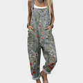 Jocelyn | Bequemer grauer Blumen-Jumpsuit