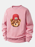 Los Angeles Bear Print Relax Fit Sweatshirt