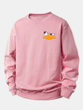 Emoji Duck Print Relax Fit Sweatshirt