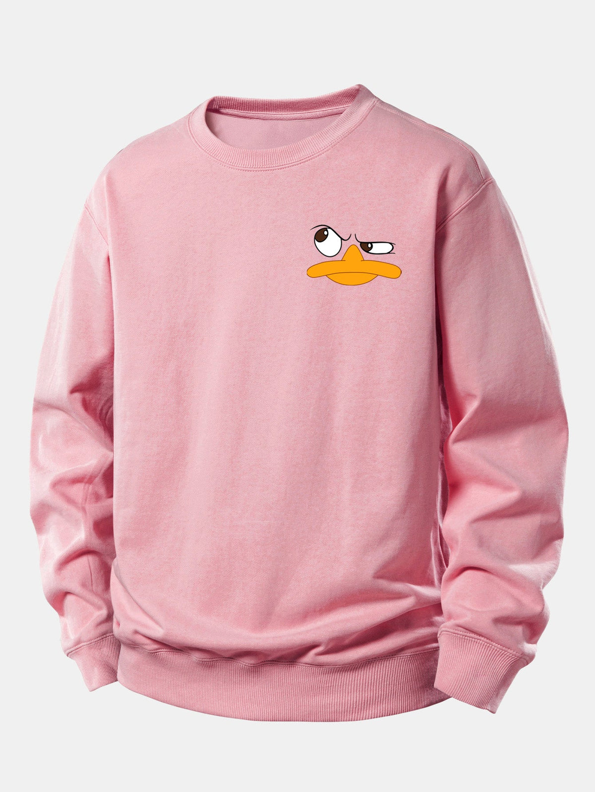 Emoji Duck Print Relax Fit Sweatshirt