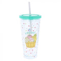 Pusheen Fruits Beaker & Straw 26cm