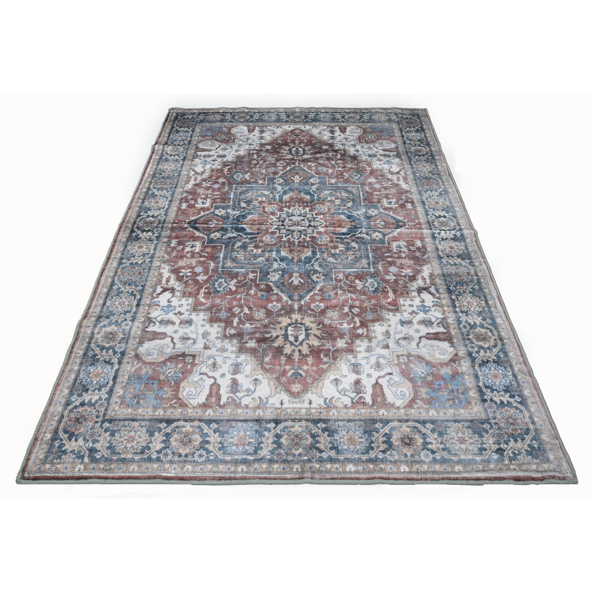 Kathy Ireland Soft Brushed Flannel Washable Rug With Latex Back