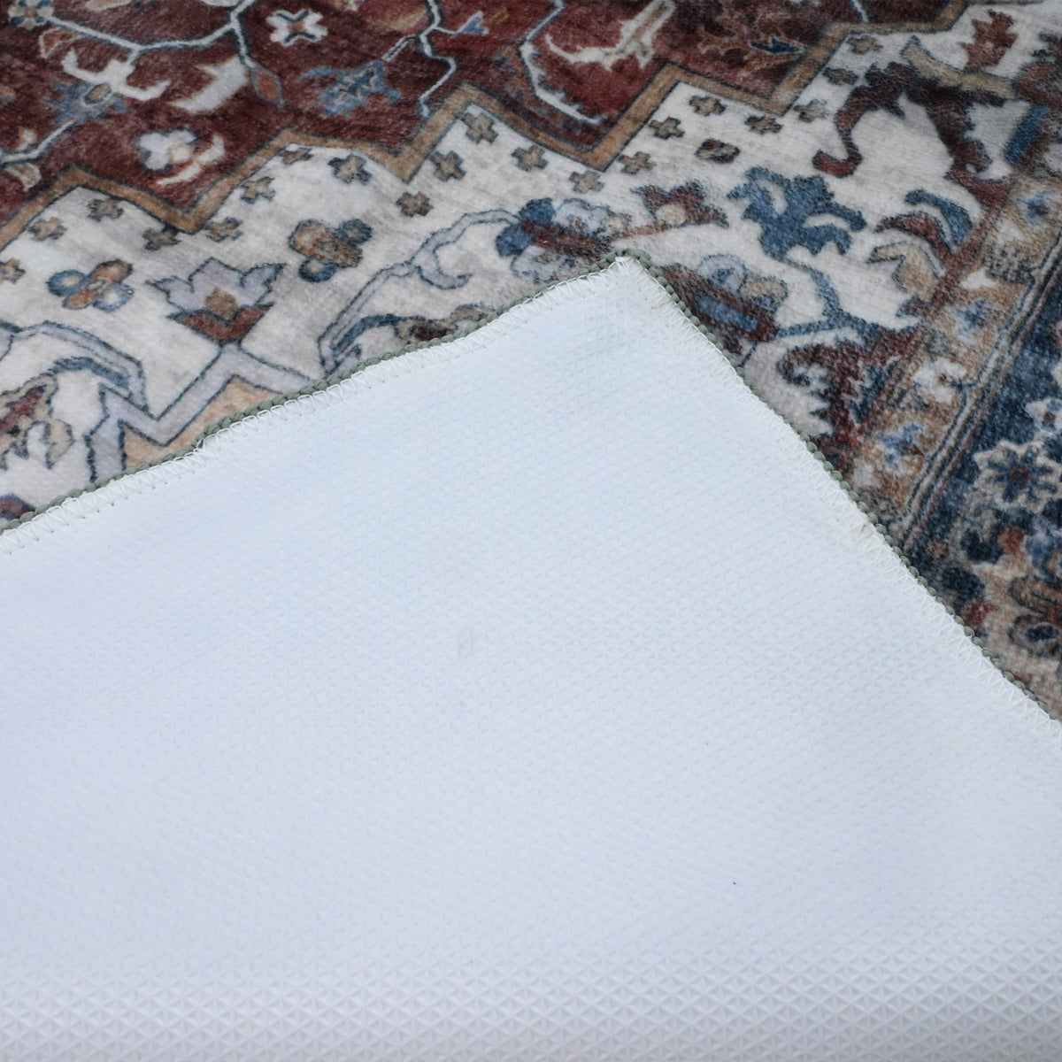 Kathy Ireland Soft Brushed Flannel Washable Rug With Latex Back