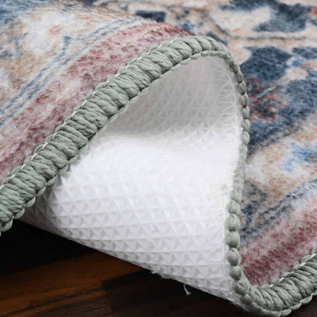 Kathy Ireland Soft Brushed Flannel Washable Rug With Latex Back