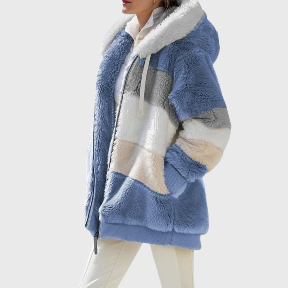 Darcey | Elegante, mehrfarbige warme Steppjacke