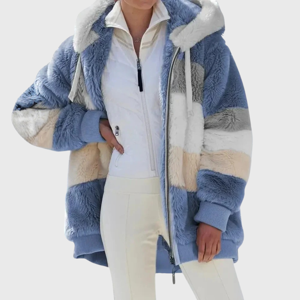 Darcey | Elegante, mehrfarbige warme Steppjacke