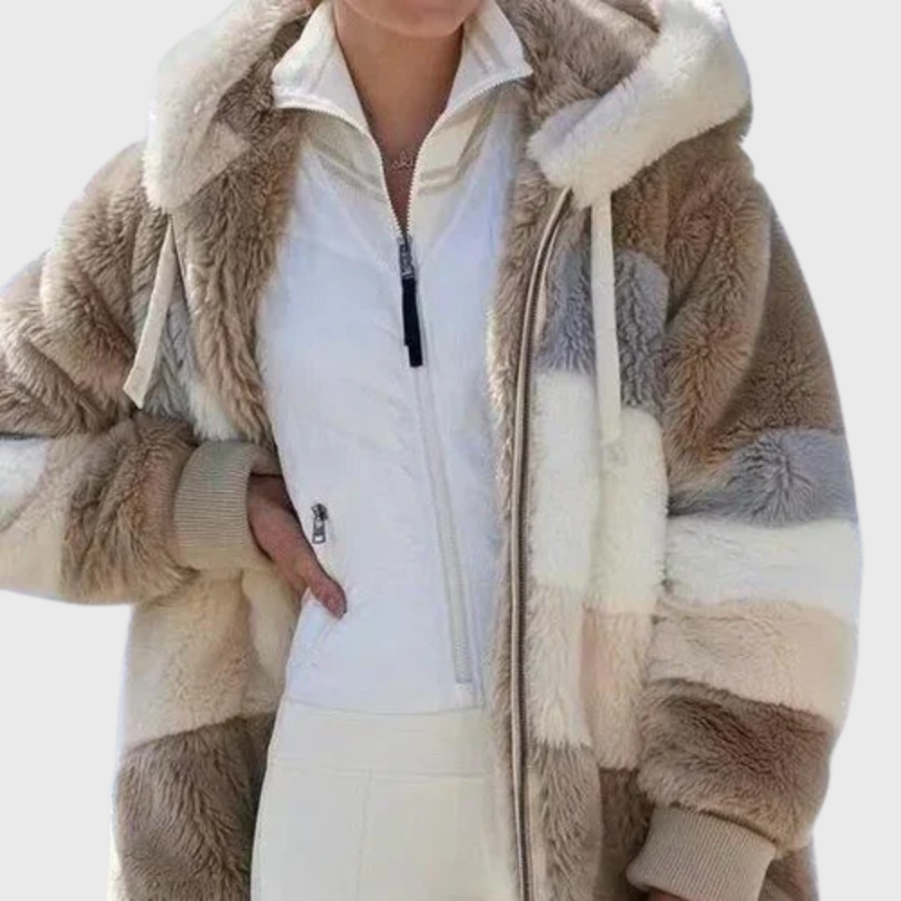 Darcey | Elegante, mehrfarbige warme Steppjacke