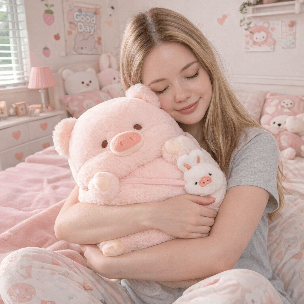 Peaches the Kawaii Pig Plushie