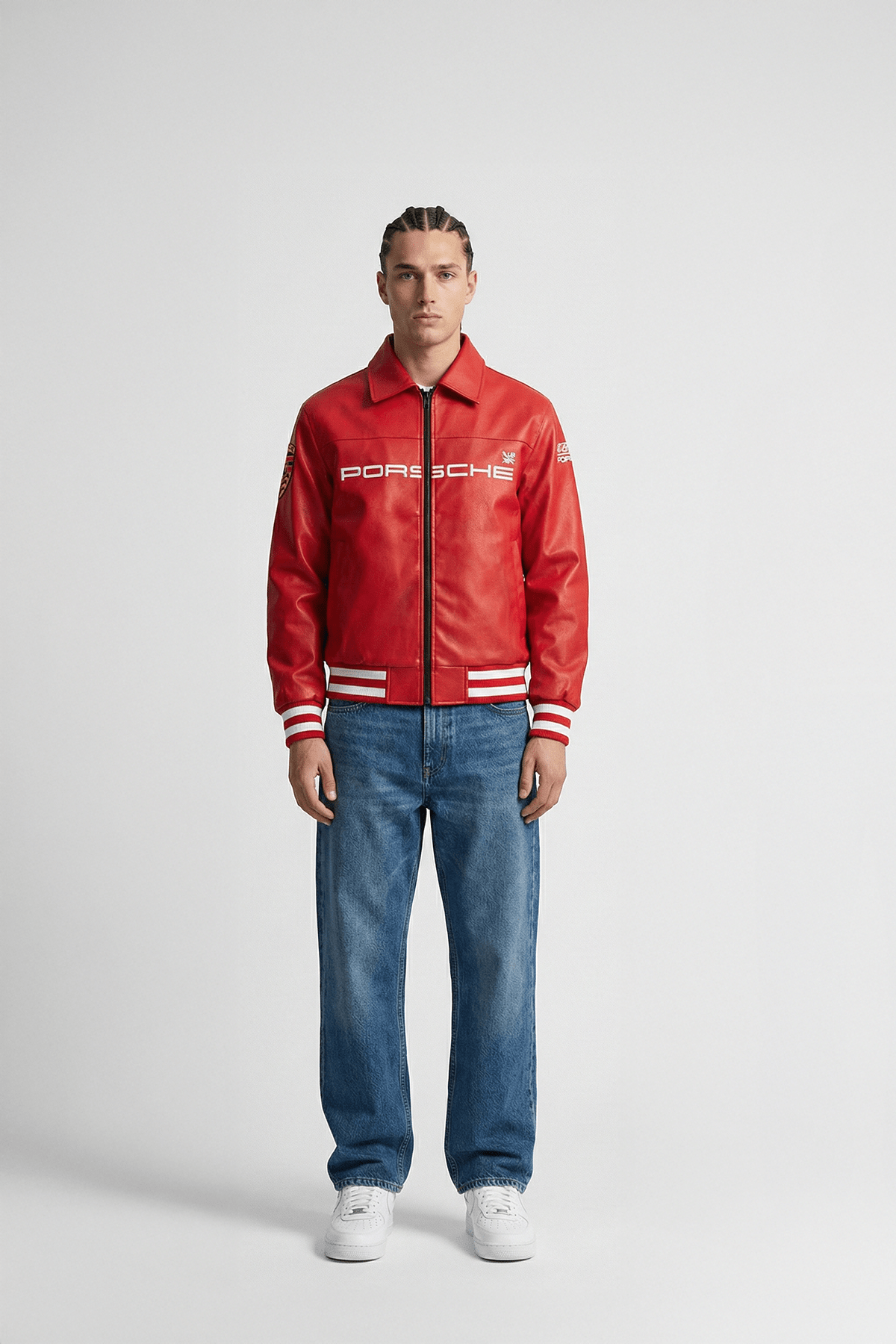 Porsche Vintage Leather Jacket – Red Edition