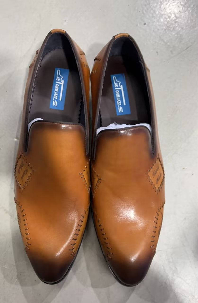 Men's Loafer Genuine Leather Shoes Big Size Slip On Designer Wedding Formal Shoes