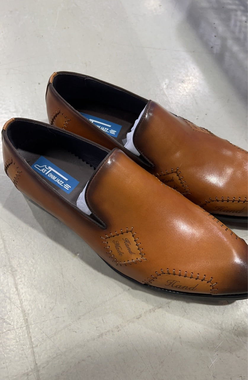 Men's Loafer Genuine Leather Shoes Big Size Slip On Designer Wedding Formal Shoes