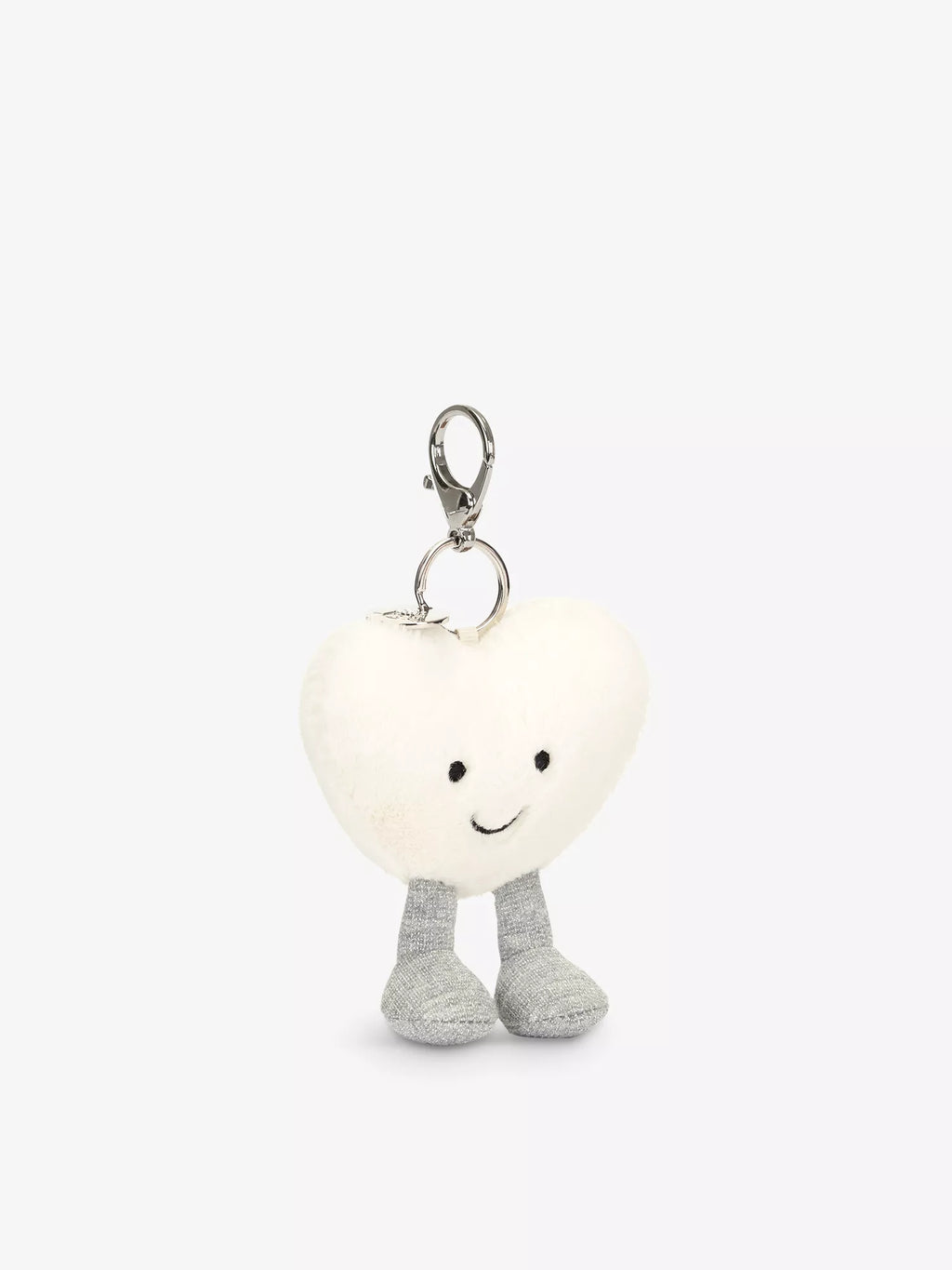 Amuseables Cream Heart Bag Charm One Size Jellycat