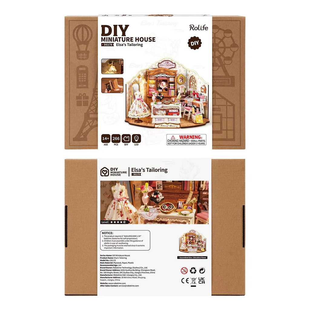 Robotime Rolife DIY Miniature House - Elsa's Tailoring DG178