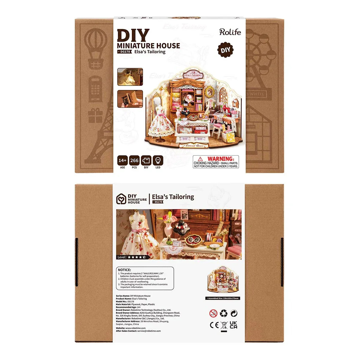 Robotime Rolife DIY Miniature House - Elsa's Tailoring DG178