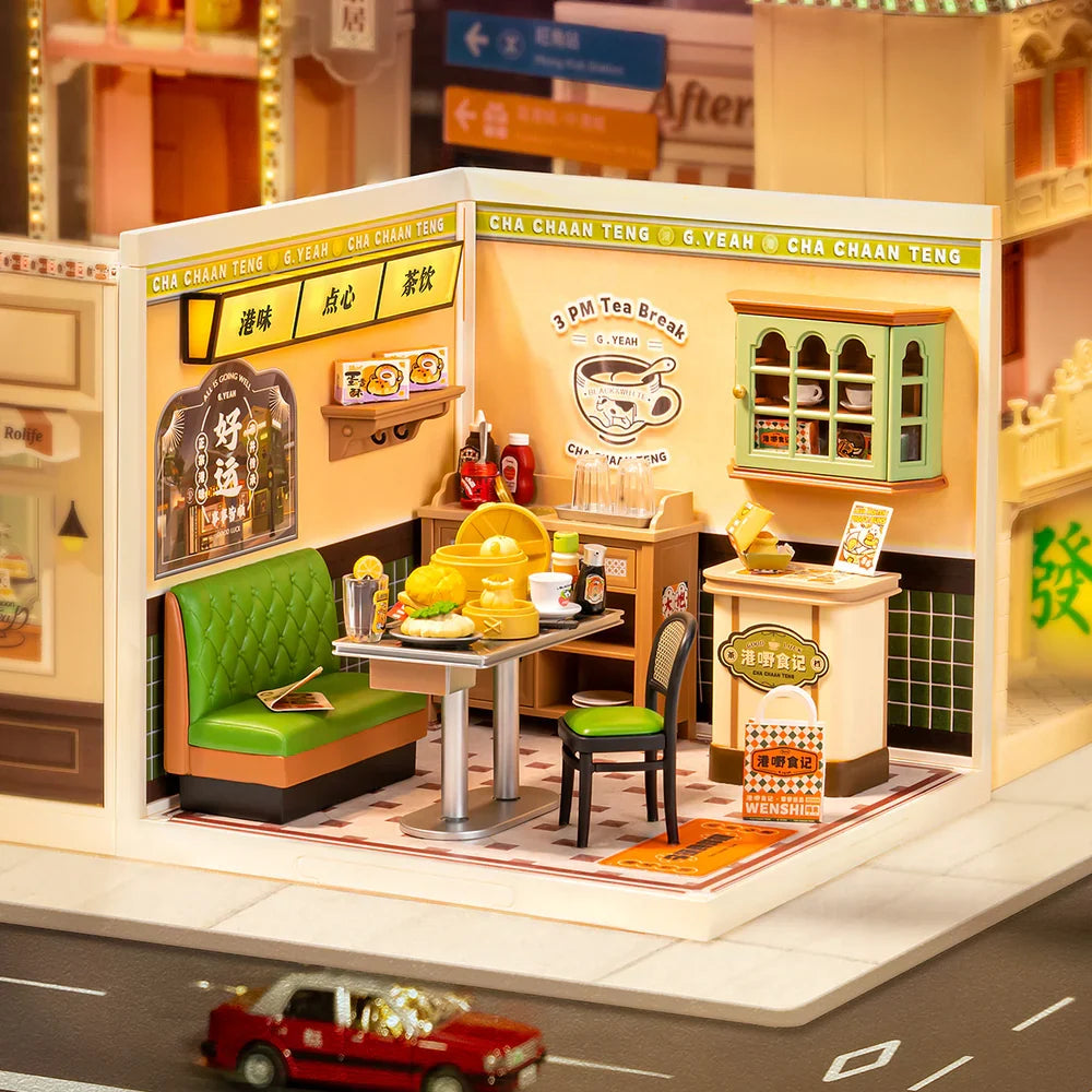Robotime Rolife Hong Kong Bites Cafe Super Creator Miniature House DW021