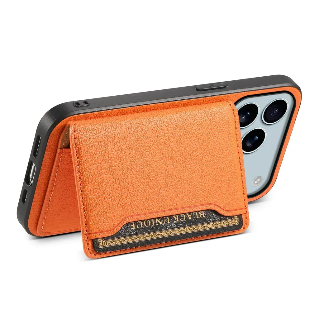 Leather Phone Case Magnetic Card Holder For iPhone 17 / 16 / 15 /14
