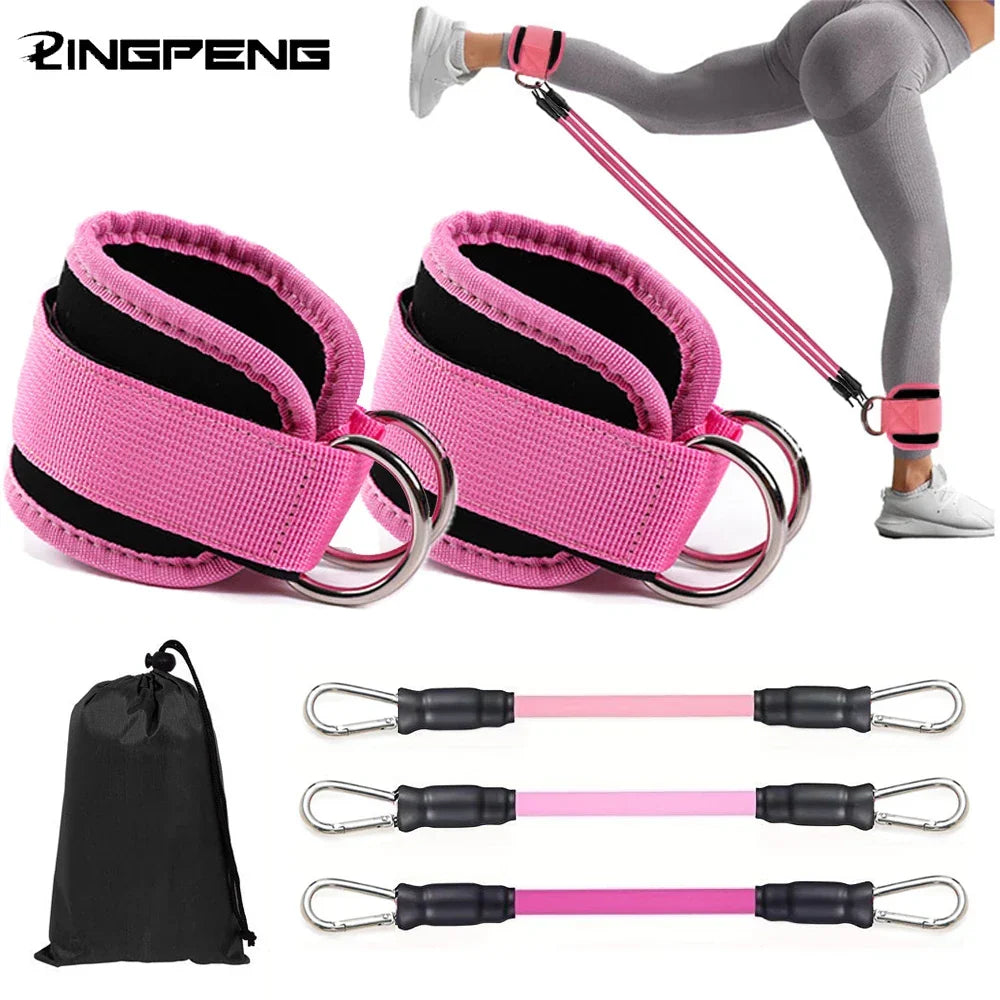 Ankle Straps Resistance Bands Set Fitness Workout Equipment
