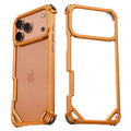 Rahmenlose Metall-Schutzhülle Stoßfeste Handyhülle Aluminiumlegierung Anti-Drop-Gehäuse für iPhone 17 / 16 / 15 / 14