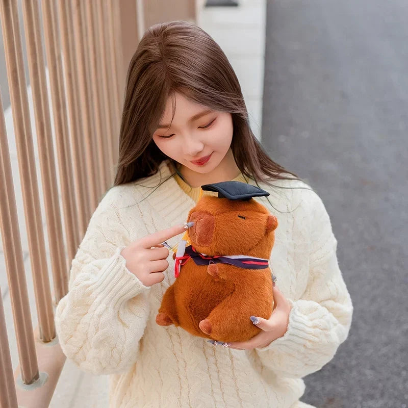 Adorable Graduation Capybara Plush Toy – Celebrate Achievements in Cuddly Style!